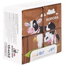 Кубики Mega Toys Домашние животные 15402