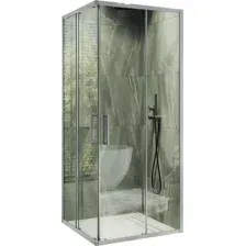 Душевой уголок MaybahGlass MGY-1324-5 (бесцветное стекло/хром матовый)