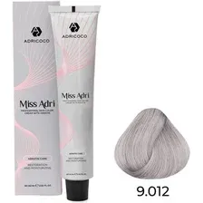 Крем-краска Adricoco Miss Adri 9.012 (100мл, очень светлый блонд прозрачный серебристый)