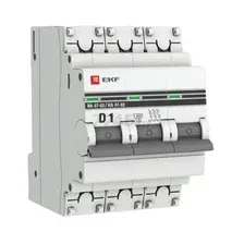 Автоматический выключатель EKF PROxima ВА 47-63 3P 1А D 4,5kA (mcb4763-3-01D-pro)