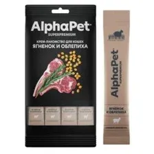 Лакомство для кошек AlphaPet Superpremium Крем-лакомство с ягненком и облепихой 48 г