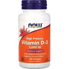Витамин NOW Foods D3 25 мкг 1000 IU / NOW-00365 (180шт)