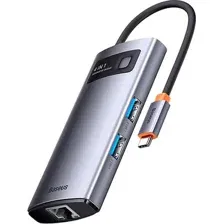 USB-хаб Baseus Metal Gleam 4в1 / WKWG070113 (серый)