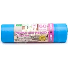 Пакеты для мусора Mirpack Deluxe с завязками 35 мкм 60 л (10 шт)