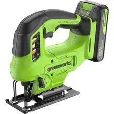 Электролобзик Greenworks GD24JS90 бесщеточный 24V / 3601707CUA (с АКБ 2Ач и ЗУ)