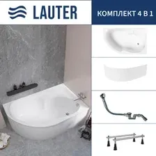 Ванна Lauter Geneva 170x105 2103170R (с ножками, лицевым экраном и сифоном 21Y32000 хром)