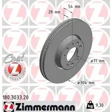 Тормозной диск ZIMMERMANN 180.3033.20 вентилируемый , передняя ось
