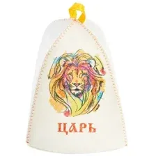 Шапка банная Для папы: Царь лев войлок арт. Б40388