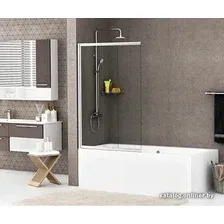 Стеклянная шторка для ванны Wasserkraft Main 41S02-80