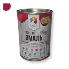 Эмаль Lida ПФ-115 (1кг, вишневый)