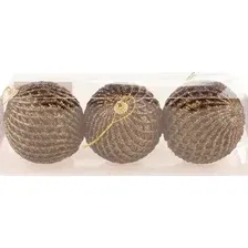Набор шаров новогодних Ausini V5070 (черный, 3шт)
