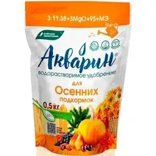 Удобрение минеральное АКВАРИН для осенних подкормок 1 л., 500 гр.