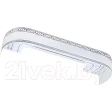 Карниз для штор Legrand Монарх 48070375 (4 м, белый глянец/хром)