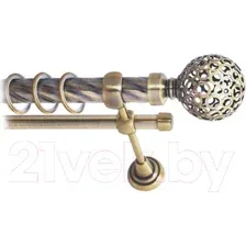 Карниз для штор Lm Decor Ажур 095 2р витой 25/16мм (антик, 3.6м)
