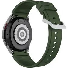 Ремешок Rumi Classic силиконовый для Samsung Galaxy Watch4/5/6 (20 мм, лаврово-зеленый)