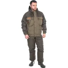 Костюм для охоты и рыбалки Huntsman деми, Таймень -15°C, breathable, хаки, размер 60-62/188