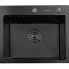 Мойка кухонная Astir Decor PVD Black 45x50B (с сифоном, дозатором и коландером)