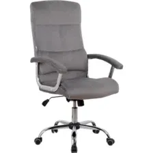 Кресло офисное Kingstyle SHL-8 Sane Velvet Chrome, велюр серый