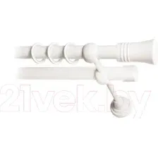 Карниз для штор Lm Decor Гиро 071 2р гладкий 25/19мм (белый глянец, 2.8м)