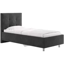Кровать Сонум Caprice 90x200 (микровелюр серый)