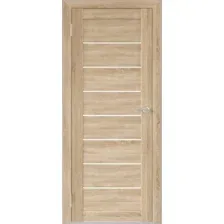 Межкомнатная дверь Юни Бона 01 60x200 (дуб сонома/стекло белое)