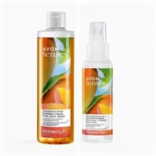 Набор AVON "Тропическое путешествие": гель для  душа 250 мл; лосьон -спрей для тела 100 мл