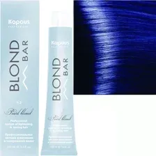 Крем-краска для волос Kapous Professional Blond Bar с экстрактом жемчуга BB 07 корректор синий