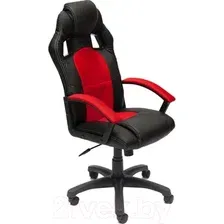 Кресло геймерское Tetchair Driver экокожа/ткань (черный/красный)