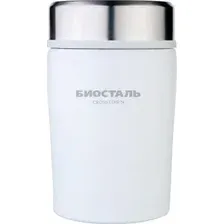 Термос для еды БИОСТАЛЬ NTD-500W 0.5л (белый)