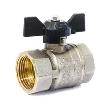 Кран шаровой с внутренней резьбой бабочка LD 3/4 (LD.47.300.20)