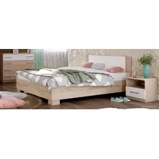 Кровать Империал Аврора 160x200 (дуб сонома/белый)