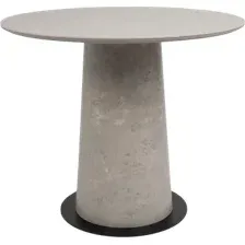 Кухонный стол Lepremo AV 2317 МДФ+керамика 900 (серый матовый Carmen Light Grey/черный+HPL бетао)