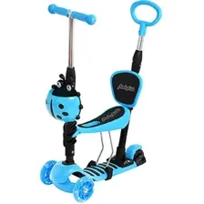 Самокат детский Moby Kids Божья коровка 3 в 1 / 641408 (синий)