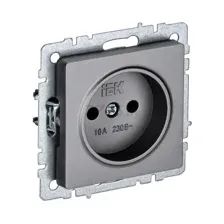 Розетка IEK Brite BR-R10-10-K46 (сталь)