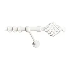 Карниз для штор Lm Decor Вираж 098 1р гладкий 25мм (белый глянец, 3.2м)