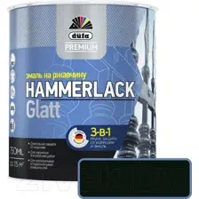Эмаль Dufa Hammerlack на ржавчину гладкая RAL9005 (750мл, черный)