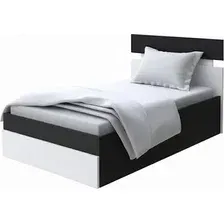Односпальная кровать Proson Milton с ПМ 80x200 (черный/белый)