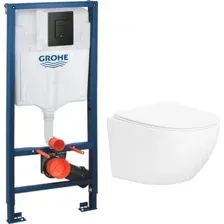 Унитаз подвесной Lauter Sulzdorf + GROHE Solido 38811KF0 (белый с микролифтом)