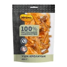 Мнямс лакомство для собак Уши кроличьи 450г