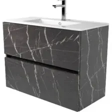 Дабер Тумба под умывальник 011 WeltWasser Deilbach 7517-80 Т11.8W.0.12Ч_light (с подсветкой, мрамор черный/черный)