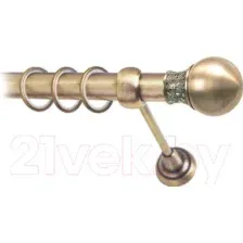 Карниз для штор Lm Decor Тифани 037 1р гладкий 25мм (антик, 3м)