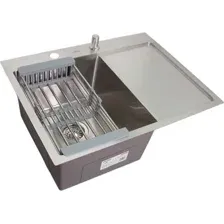 Кухонная мойка Wisent WS-36550-L/GER013 (с сифоном, дозатором и коландером)