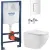 Унитаз подвесной с инсталляцией Grado GD-W203T + GROHE Rapid Sl 38772SH0 (с кнопкой смыва)