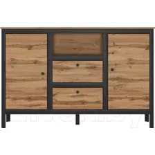 Тумба Black Red White Loft KOM2D2S/150 (дуб вотан/черный)