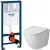 Унитаз подвесной Grossman GR-4455SQ + GROHE Rapid SL 38721001 (с сиденьем, с кнопкой)