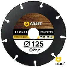 Отрезной диск по дереву для болгарки (УШМ) 125x22,23 мм GRAFF TERMIT