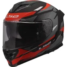 Мотошлем LS2 FF818 Storm III Komai (S, черный/красный)