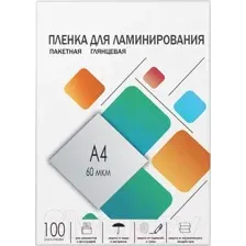 Пленка для ламинирования Гелеос LPA4-60 216x303 60мик