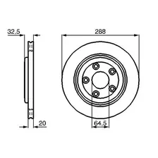 Тормозной диск BOSCH 0 986 478 777 вентилируемый , задняя ось