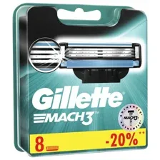 Сменные кассеты для бритья Gillette Mach 3, 8 шт